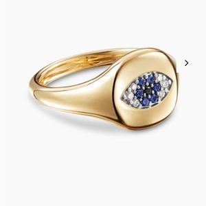 David Yurman collectible evil eye pinky ring